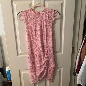pink lace dress